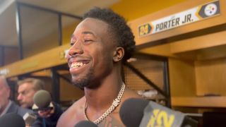 Steelers' Joey Porter Jr. Anticipated Being Targeted By The Baltimore Ravens Against Odell Beckham Jr. (Steelers News). Photo by Christopher Carter Postgame Interview